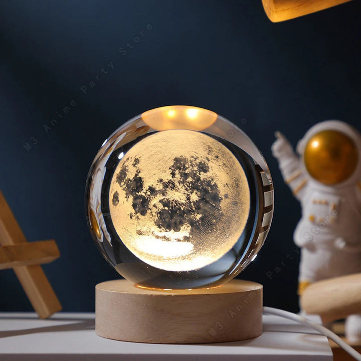 3D Crystal Ball Night Light Led Lamp