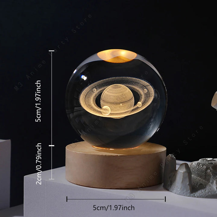3D Crystal Ball Night Light Led Lamp