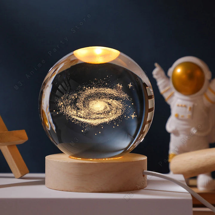 3D Crystal Ball Night Light Led Lamp