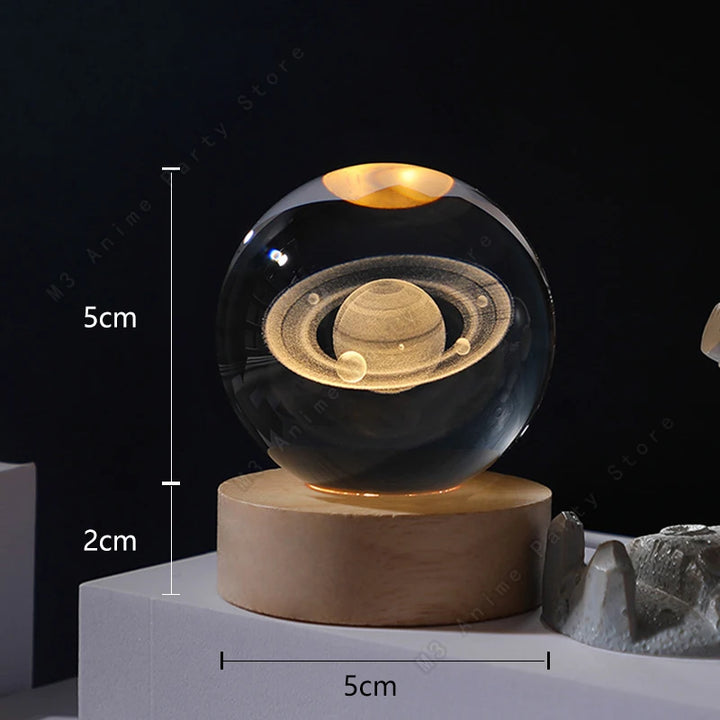 3D Crystal Ball Night Light Led Lamp