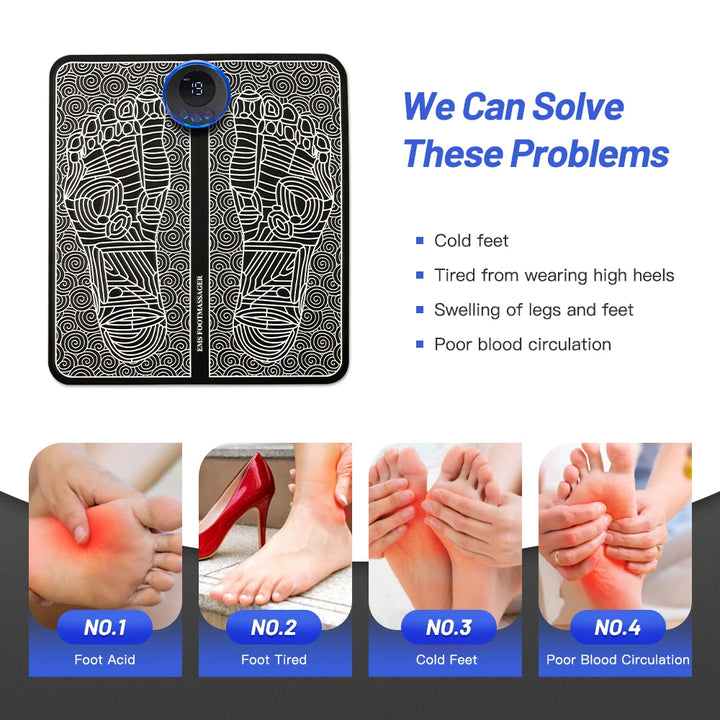 Electric Foot Massage Pad - EMS USB Charging