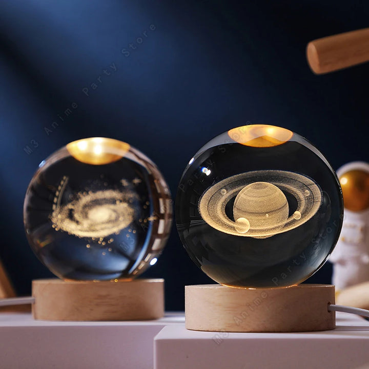 3D Crystal Ball Night Light Led Lamp