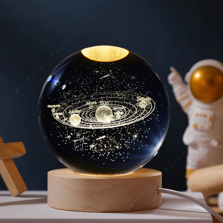 3D Crystal Ball Night Light Led Lamp
