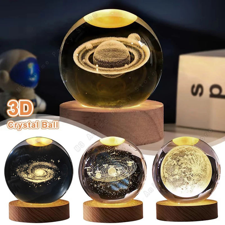 3D Crystal Ball Night Light Led Lamp