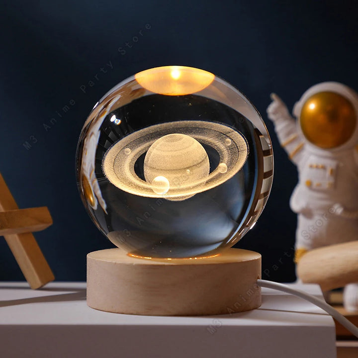 3D Crystal Ball Night Light Led Lamp